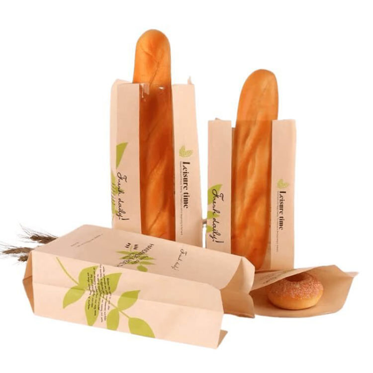 Sacs en papier pain baguette avec fenêtre